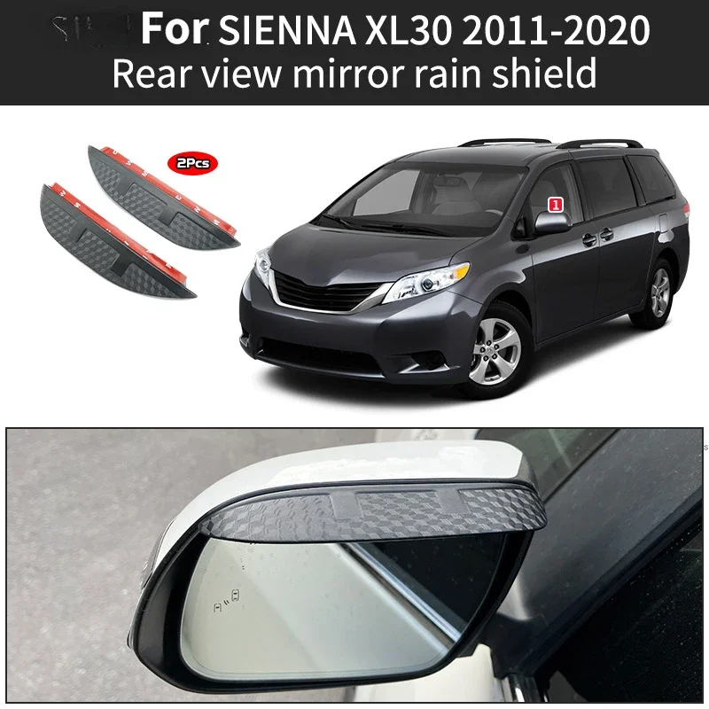 

Для Toyota Sienna XL30 2011-2020 XL40 2021 + аксессуары, оконный козырек, яркая полоса, дефлекторы ветра, козырьки от дождя, плафоны