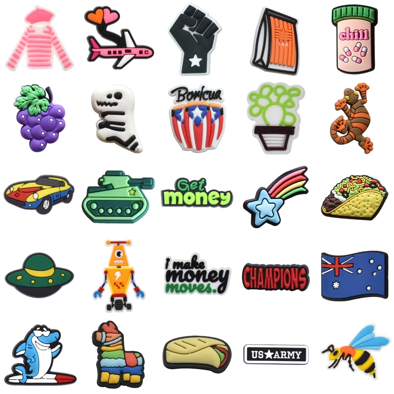 

Gifts Shoe Charms Set Jeans Decorations for Crocs Girl Packs Boy Men Wholesale Bulk Women Charm Para Pins Kids Shoes Accessories