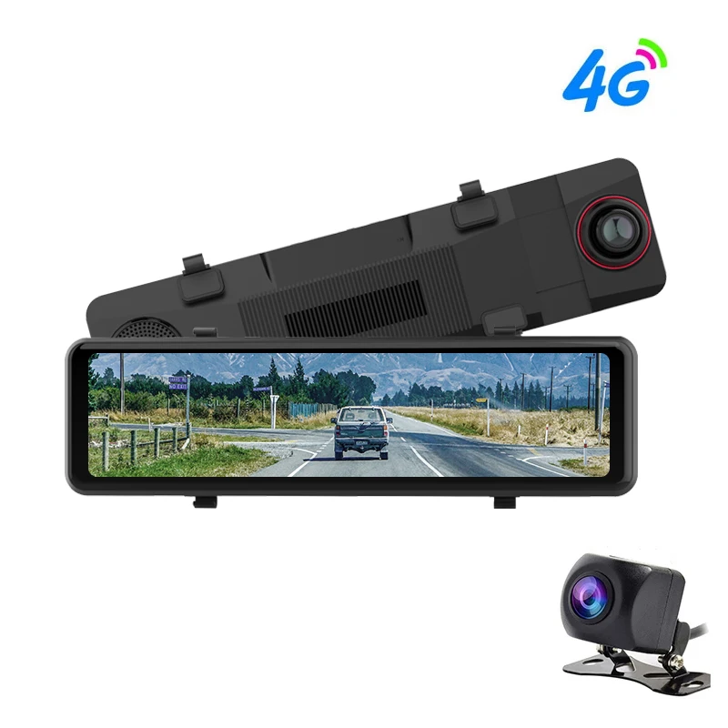 Car DVR Camera 1080P Front and Rear Dash Cam GPS Navigation 10.88 Inch 4G Network Car Black Box
