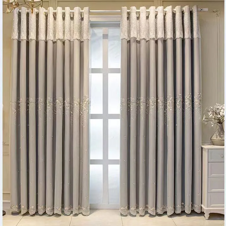 Шторы для гостиной столовой спальни Современные Простые пасторальные вышитые