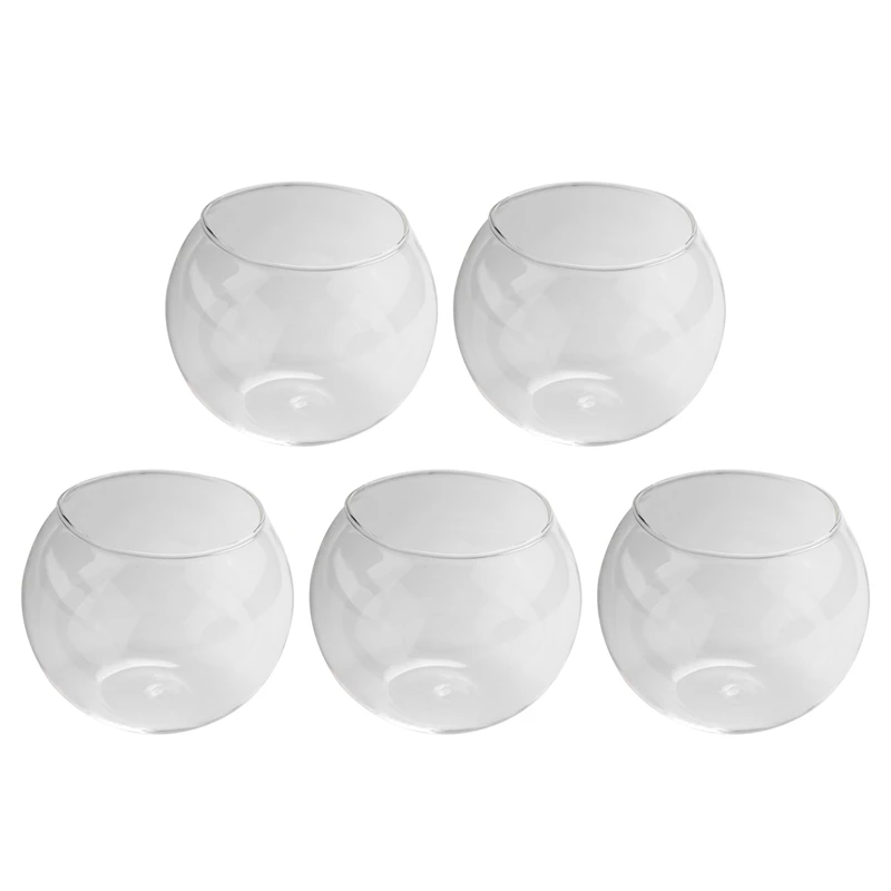 

5X Round Sphere Vase In Transparent Glass Fish Tank