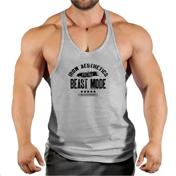 Gym Vest Fitness Shirt Muscular Man Singlet Men Vests Stringer Sleeveless Sweatshirt Men's Singlets Top for Fitness Clothing 4