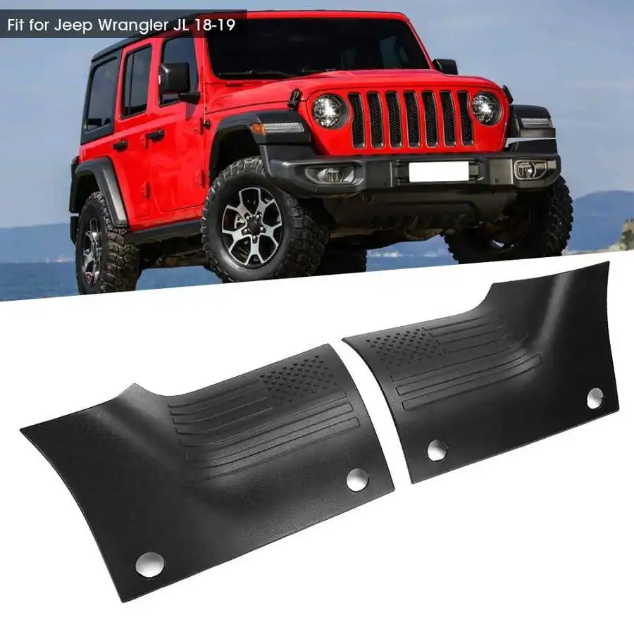 Угловая накладка на капот для Jeep Wrangler JL 18 &amp #8209 19 черного цвета | Автомобили и