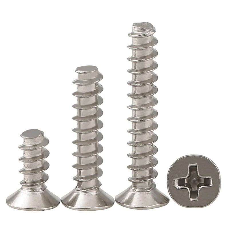 

Nickel Plated Phillips Flat Head Self-tapping Screws M1.4 M1.7 M2 M2.3 M2.6 M3 M3.5 M4 Countersunk Flat Tail Screw