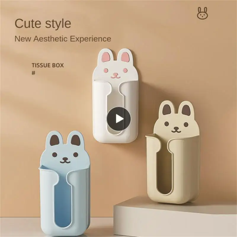 

Easy To Change Paper Cartoon Tissue Box Multi-view Application Nail-free And Drill-free Paper Box Yellow Tissue Box Pull Smooth
