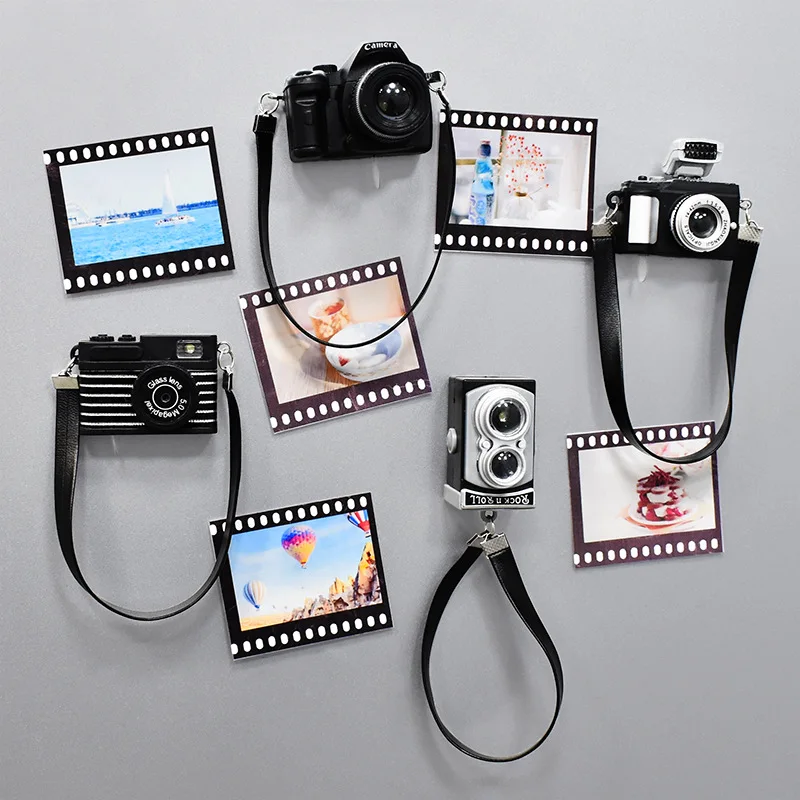 

Retro Camera Refrigerator Sticker Magnet 3D Personality Magnet Cute Home Decoration 3D Three-dimensional Kitchen Fridge Magnet