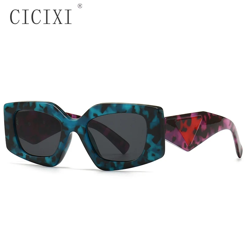 

CICIXI 2023 New Retro Rectangular Cat Eye Sunglasses Women Men UV400 Brand Modern Square Trend New Wide Leg Sun Glasses