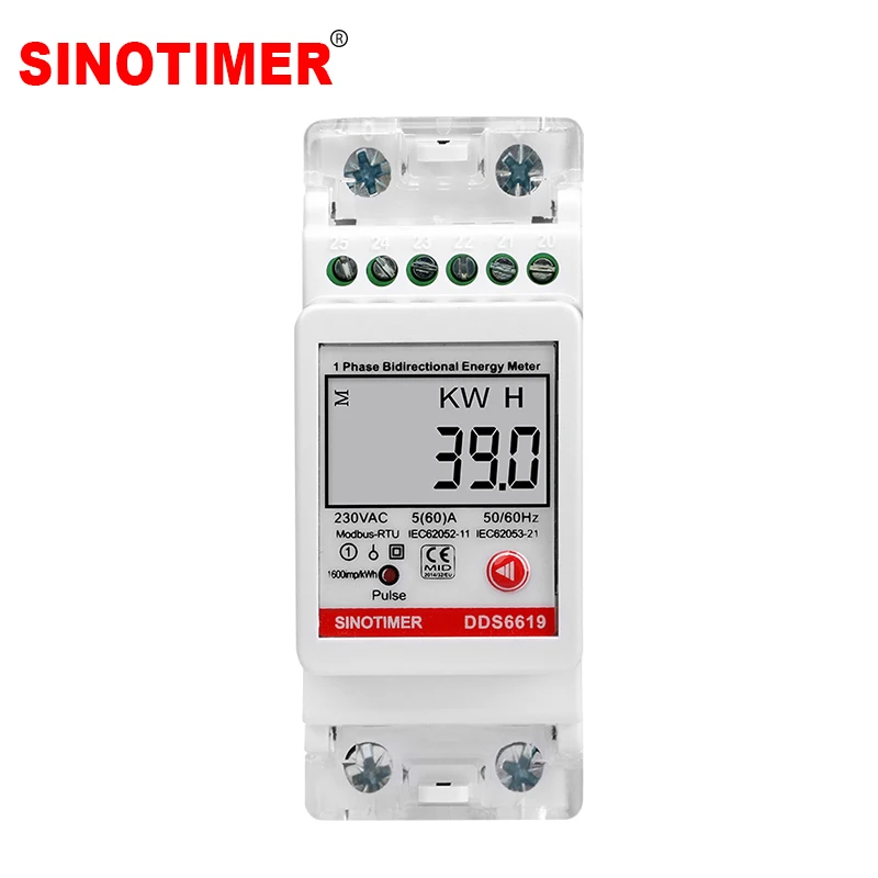 Однофазный счетчик электроэнергии переменного тока 230 В 60 А кВтч RS485 Modbus