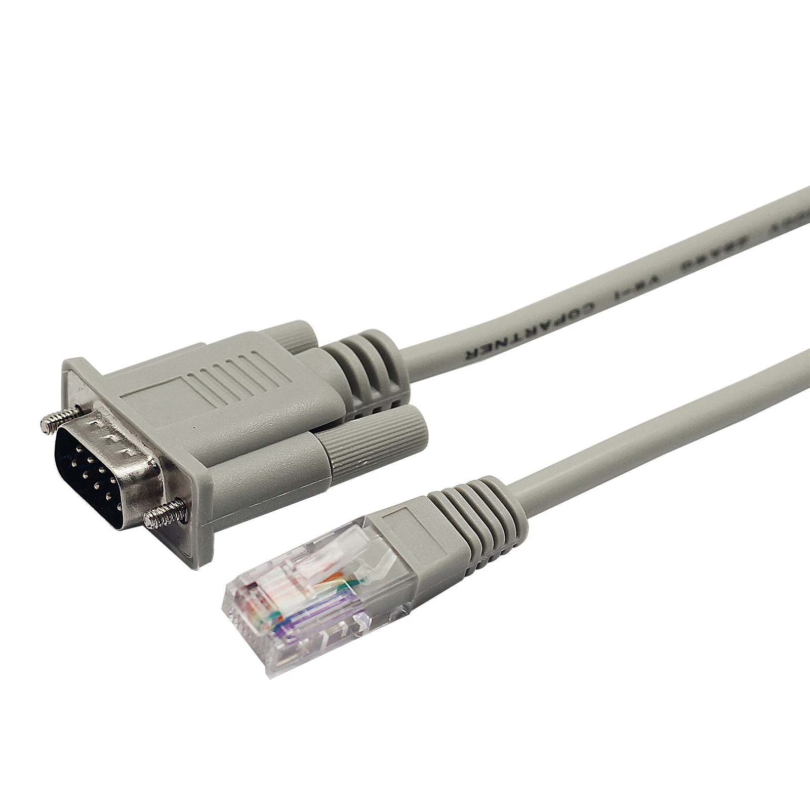 

UOTEK 10pcs RJ45 to DB9 Male Converter Cable NON-UL 28AWG*8C OD5.0 1M Begie Color Unshielded Round Wire Connector