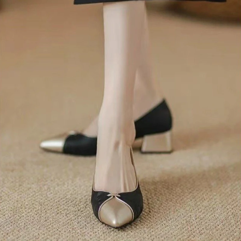 Туфли-лодочки женские на высоком каблуке роскошный модный дизайн Офисная