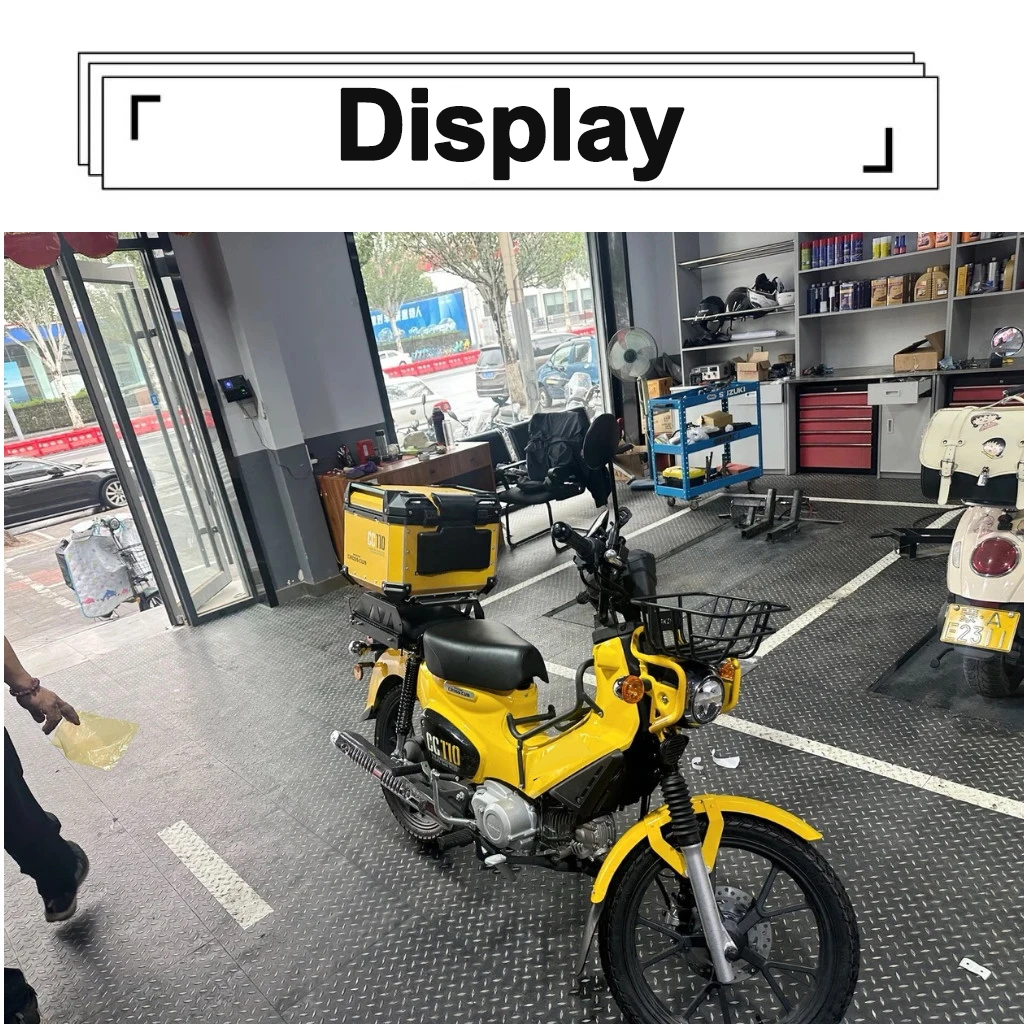 45-литровый алюминиевый кофр для мотоцикла Honda Cross Cub CC110, багажный ящик для инструментов, универсальный бокс для хранения, ящик для шлема. (art.: 3920dafcfcb82) - 3920dafcfcb82