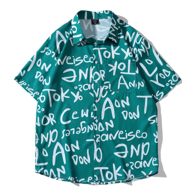 

2022 monogram shirt men’s summer fashion casual couple short sleeve shirt top