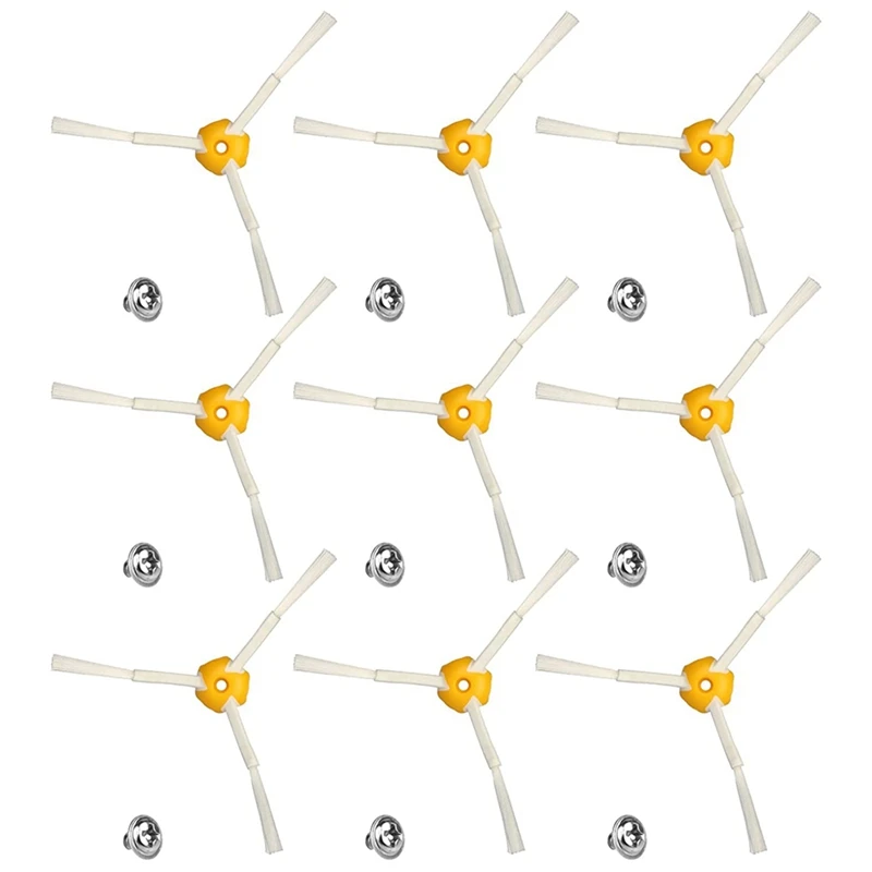 

9 Pack 3 Arm Side Brush For Irobot Roomba 500 & 600 & 700 Series 600 610 620 760 770 780 Vacuum Cleaner Filter Brush Kit
