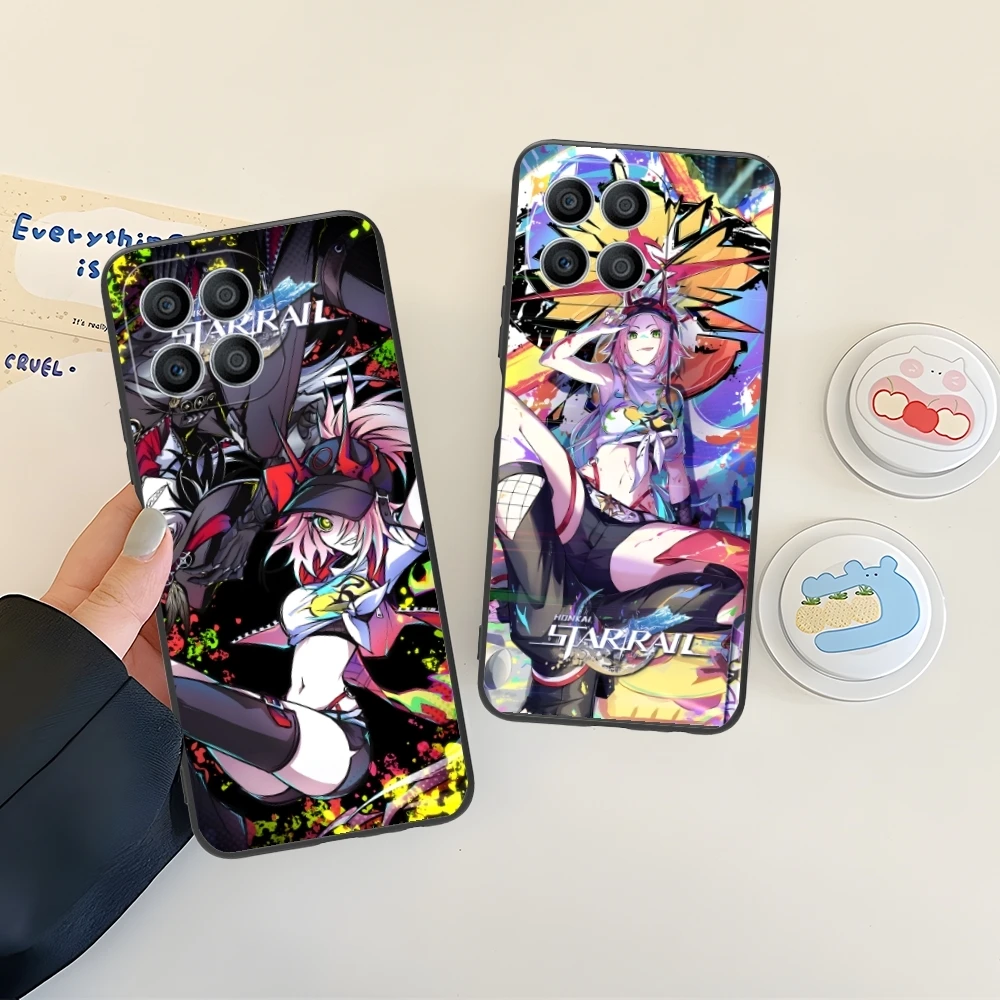 Honkai Star Rail Rappa Mobile Phone Case for Huawei Honor 90 80 70 60 50 30 20 10 9 8 7 Pro S SE Lite 5G Black Cover Shell