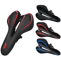 new thickened bicycle seat cushion mountain bike hollow seat cushion thickened soft silicone saddle seat equipment bicycle