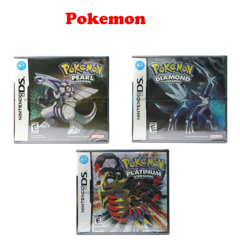 

Game Collections Pokemon Series Memory Card NDS Video Game Console Colorful Version English Language Gift for Kids
