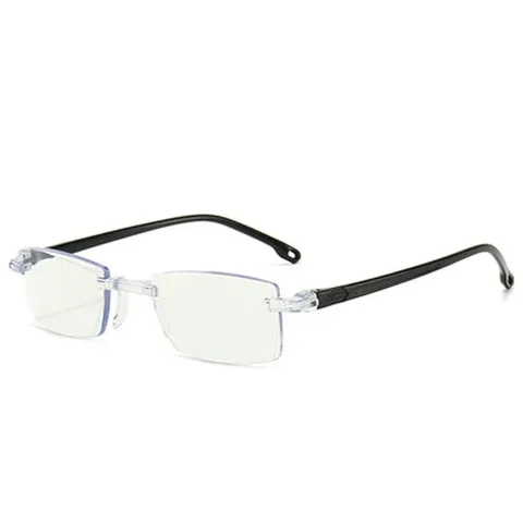 Очки для чтения с защитой от синего излучения для мужчин и женщин + 1,0 + 1,5 + 2,0 + 2,5 + 3,0 + 3,5 квадратные очки без оправы с защитой от синего излучения очки