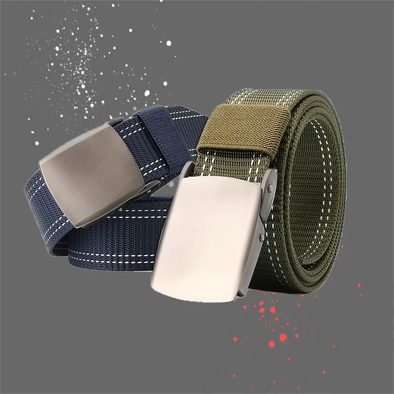 

Canvas Men's and Women's Belt Student Military Training Outdoor Sports Simple Tactical Belt Casual Ladies Nylon Waistband