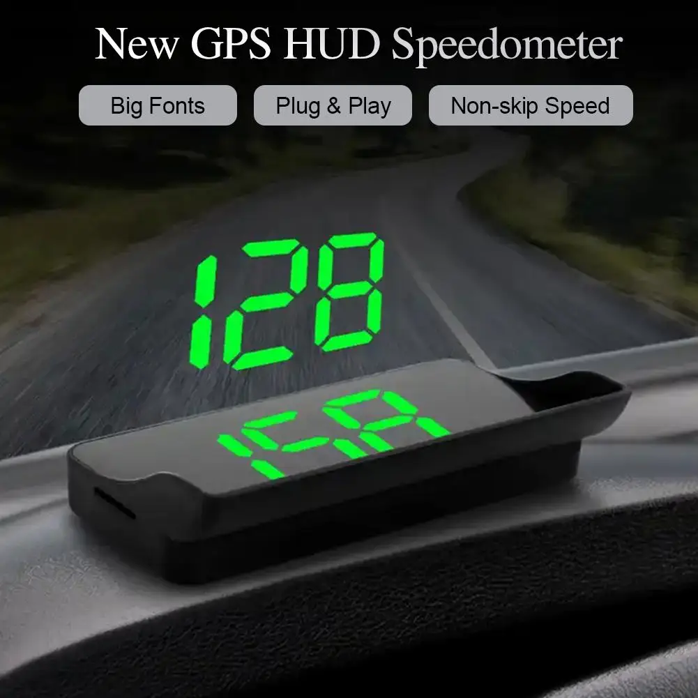 Фото Автомобильный проекционный дисплей на лобовое стекло (HUD) с GPS-спидометром (KMH), цифровой проектор для всех автомобилей, автоэлектроника, аксессуар №5
