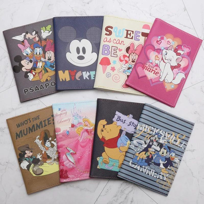 

Disney New Mickey Mouse Stereo Card Holder Passport Set Minnie ID Card Set Passport Holder Business Card Holder Card Coin Purse