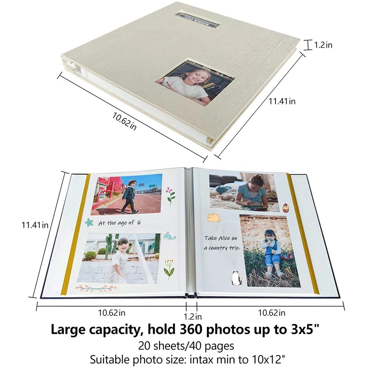 Старший самоклеящийся фотоальбом с магнитной сборкой DIY Юбилейная книга воспоминаний для младенца, свадьбы, семейных альбомов держится на месте.