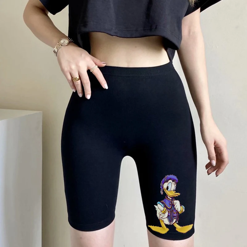 

Disney Donald Duck Printing Shorts Casual Fashion Slim Loose New Five Points High Waist Shorts Korean Style Tight Shorts 2022