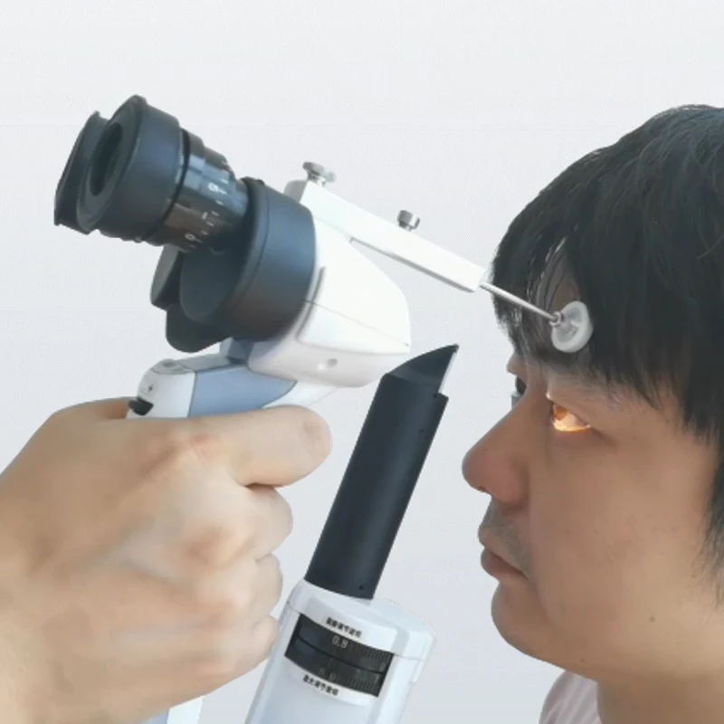 Фото Портативная щелевая лампа Aist Optics Aist-1B с увеличением 10X/16X, офтальмологический микроскоп №2