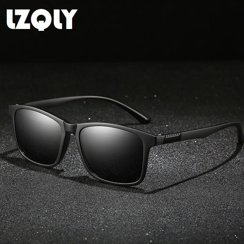 

Luxury Men Polarized Sunglasses Driving Fishing Anti-glare Vintage Rectangle Sun Glasses Man Ultra light TR90 Frame Shades UV400
