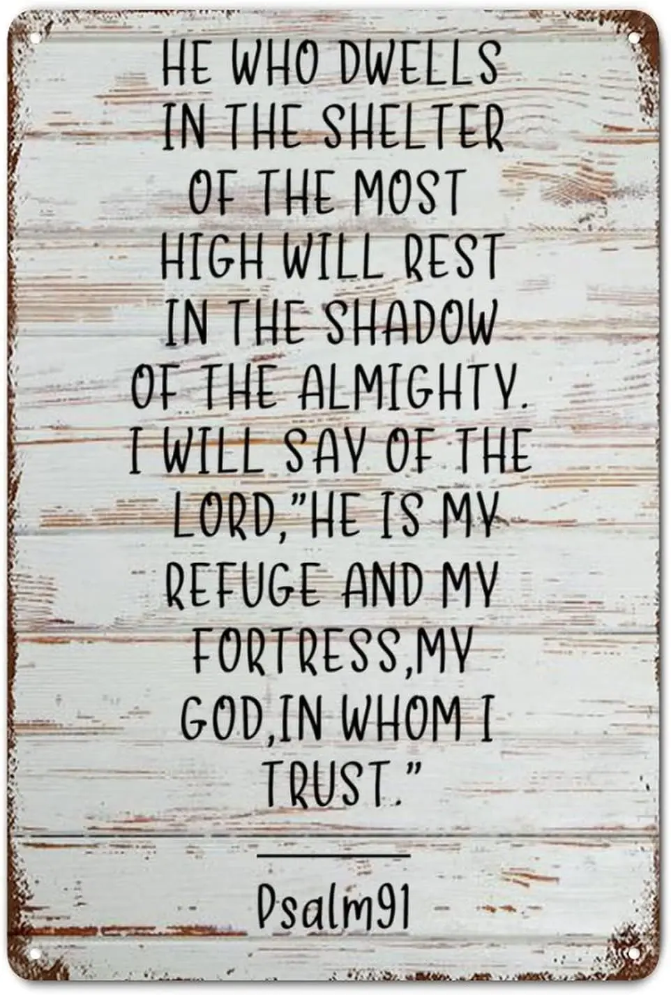 LUIJORGY Библейский стих деревенский металлический знак настенный художественный