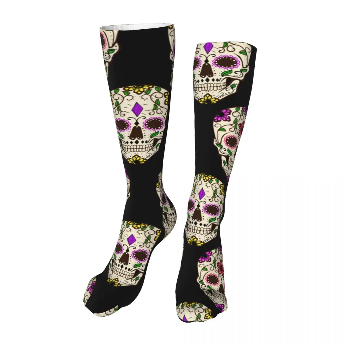 

Cycling Compression Stockings Day Of The Dead Skull Flying Swelling Sports Socks Men Women Hiking Running Socks