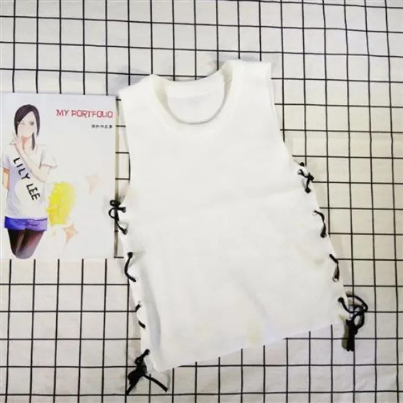 Укороченные топы майки женская одежда дизайн на шнуровке сексуальные летние