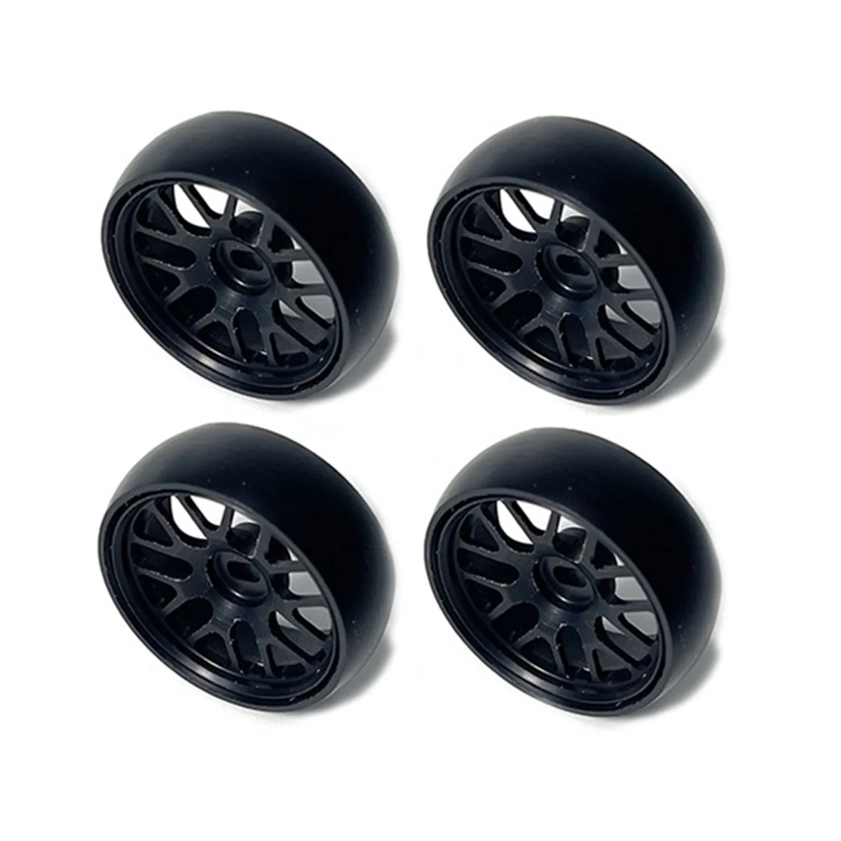 

26.5mm Hard Metal Wheel Rim Tire Tyres for 284131 K969 K979 K989 Mini-Z 1/28 RC Car Parts,Black