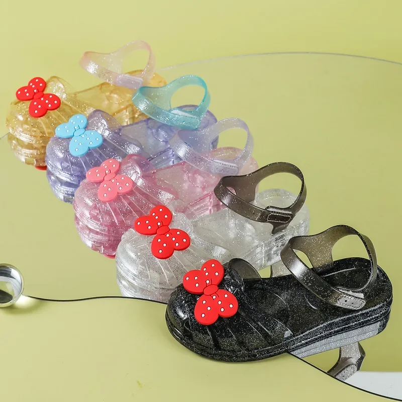 Детские Дышащие Водостойкие Сандалии С Бантиком И Мягкой Подошвой