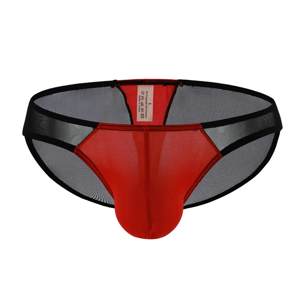 

Men's Sexy Nylon Briefs Mesh Ice Silk Low-rise Comfortable Underwear Bikini Pouch Sissy Panties Calzoncillos Hombre