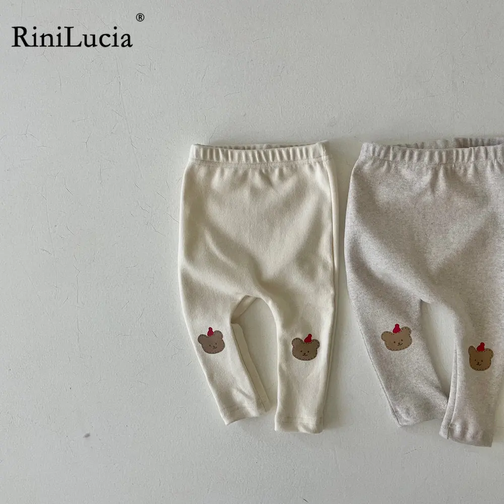 

RiniLucia Newborn Kid Baby Boys Girls Clothes 2023 Spring Cotton Pant Cute Sweet Cartoon Bottom New Born Baby Trousers Outfit