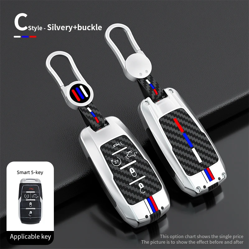 

3/4/5/6 кнопок из цинкового сплава, чехол для автомобильного ключа, защитный чехол, аксессуары для Dodge RAM 1500 2500 RAM 1500 RAM 2500 RAM 2500 TRX 2021 2020