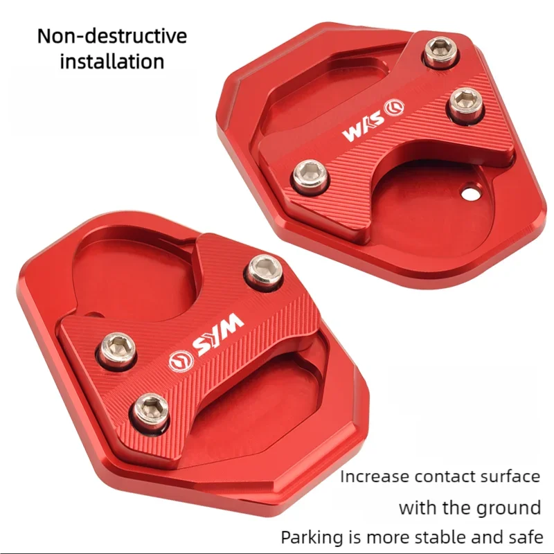 Фото Chekis подходит для Sym Husky Adv 300 Joyride 300I Joymax F300, модифицированный боковой штатив, увеличенная база, боковая поддержка, боковая поддержка, увеличенная №4