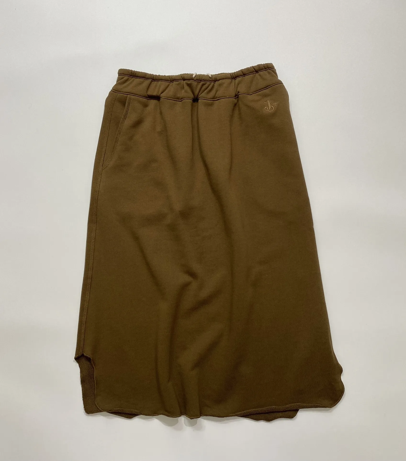 

Casual Simple Fashion Emboridered Logo Cotton Elastic Waist Skirt Women