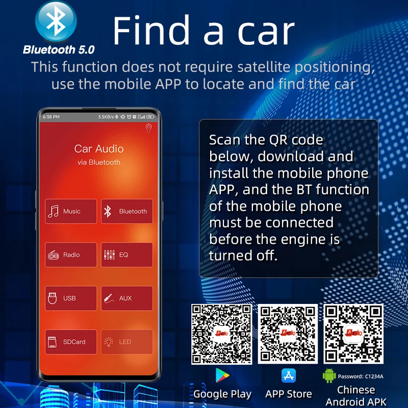 Radio samochodowe z Bluetooth 1 Din odtwarzacz MP3 głośnomówiowy A2DP typu C USB TF Aux pilot aplikacji uchwyt na telefon komórkowy System Audio jednostka główna D3400 3 Radio samochodowe z Bluetooth 1 Din odtwarzacz MP3 głośnomówiowy A2DP typu C USB TF Aux pilot aplikacji uchwyt na telefon komórkowy System Audio jednostka główna D3400 3