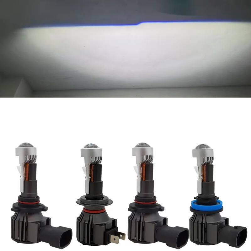 

High Power 90w Car Headlight Bulbs Low Beam LED Laser Projector Lens Light Fog Lamp Modification Auto Headlamp H11 H7 9005 9006