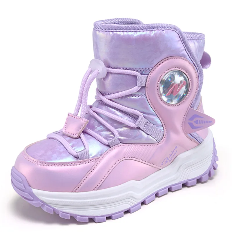 Детские зимние сапоги для девочек от 6 до 10 лет маленьких мальчиков зимняя теплая