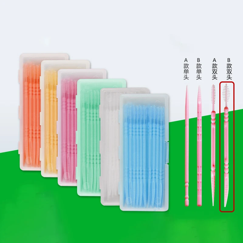 

2022 Fashion New Toothpicks Double-head Interdental Brushes Dental Floss Pick Toothpick Teeth Sticks Oral Hygiene Care