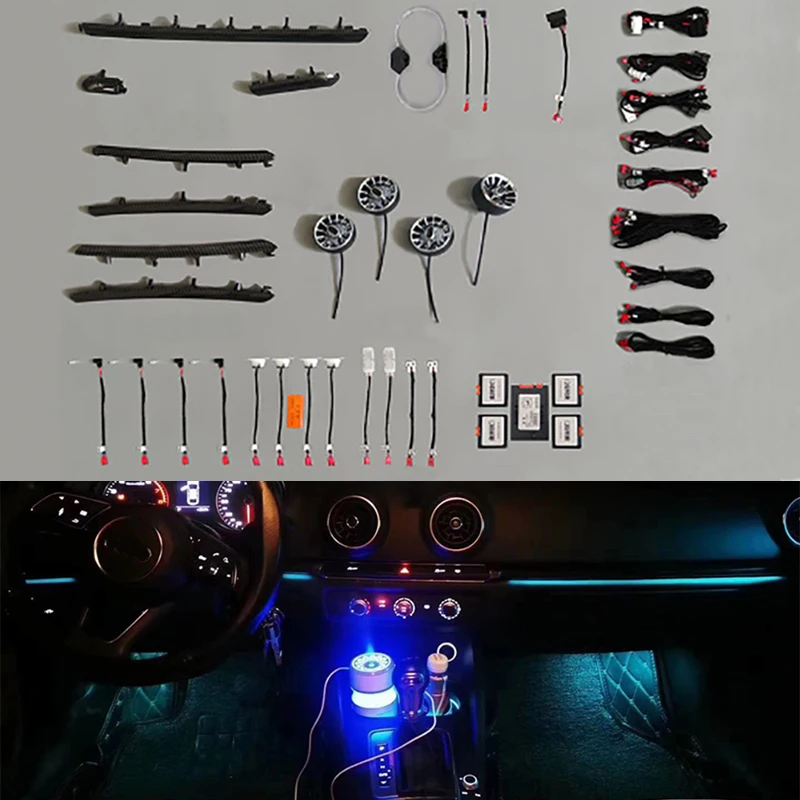 

Fit for audi A3 8V 13-20 Ambient light Car LCD instrument panel screen control with ceiling Inter door 21 color Ambient Light