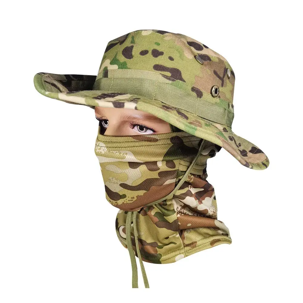 Рыболовная шляпа Boonie маска для лица защита шеи от УФ-лучей спортивное пляжное