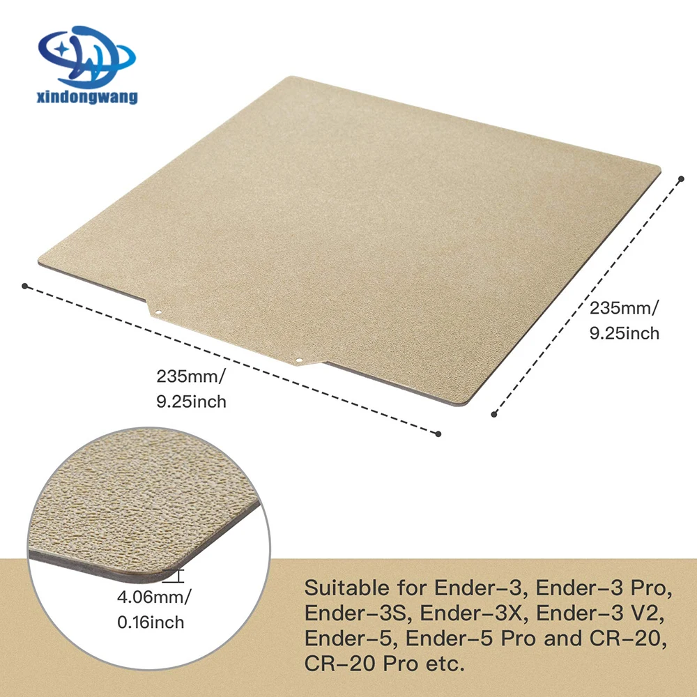 

PEI Sheet Double Heat Bed180x180 /220x220 /235x235 /310x310mm PEI Magnetic Build Plate For 3d Printer Ender 3 Upgrade Bed