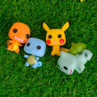 pok%c3%a9mon anime figure pikachu bulbasaur charmander squirtle kawaii room decoration ornament pop toys for children birthday gift