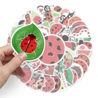 103050pcs cartoon red ladybug cute sticker for children toys luggage laptop ipad skateboard notebook cup sticker wholesale