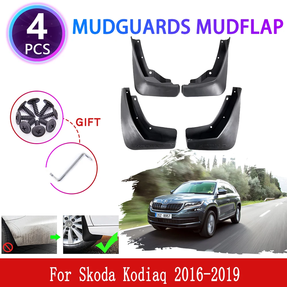 

Брызговики 4x для Skoda Kodiaq 2016, 2017, 2018, 2019