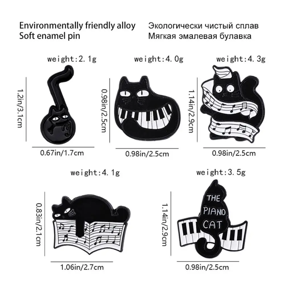 Эмалированная булавка с рисунком черного кота нагрудник брошь изображением