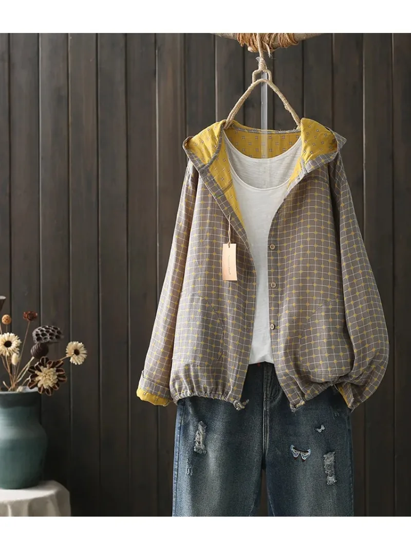 Lamtrip винтажный кардиган в горошек с узором двухслойная хлопковая пряжа длинными